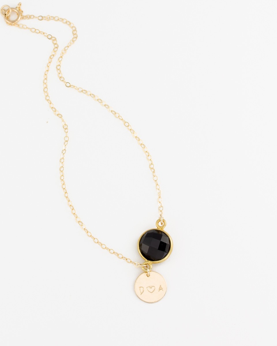 engraved gold anklet