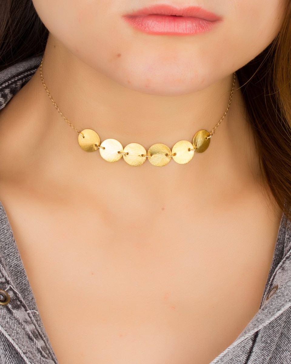 Disk choker hotsell necklace