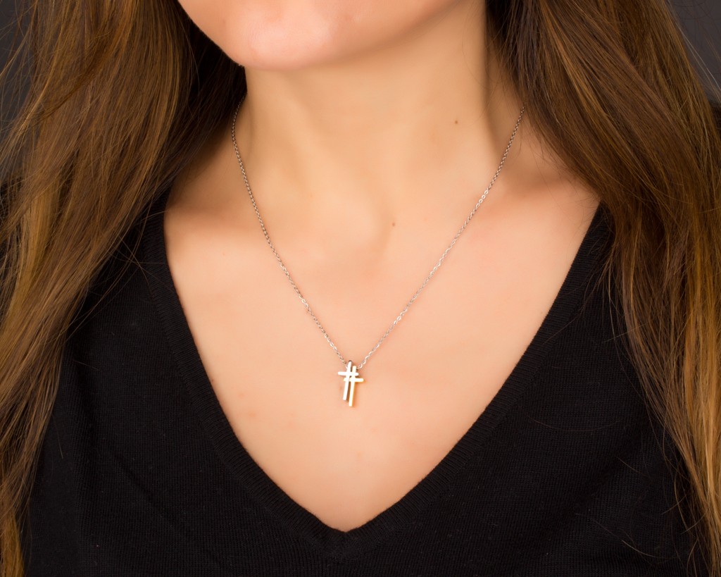 Cross Pendant / Double Cross Necklace