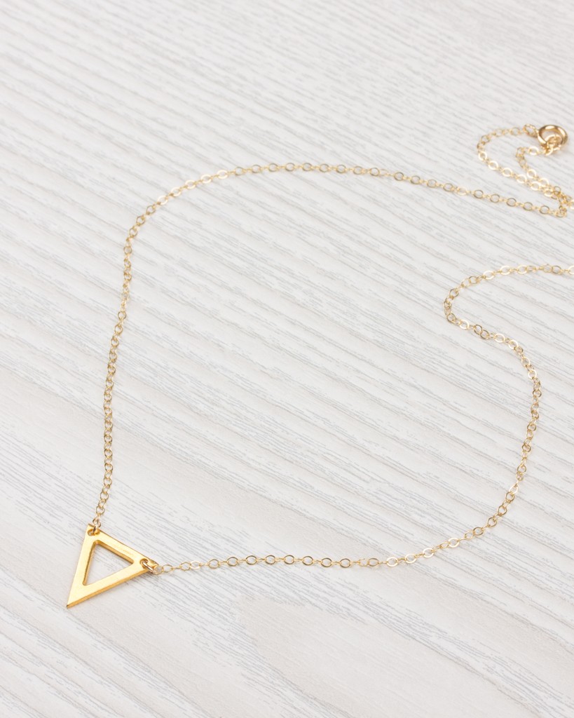 Triangle Necklace • Gold Filled Necklace
