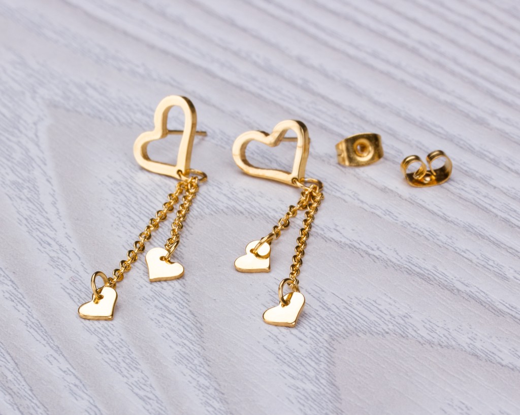 Cheap heart store earrings