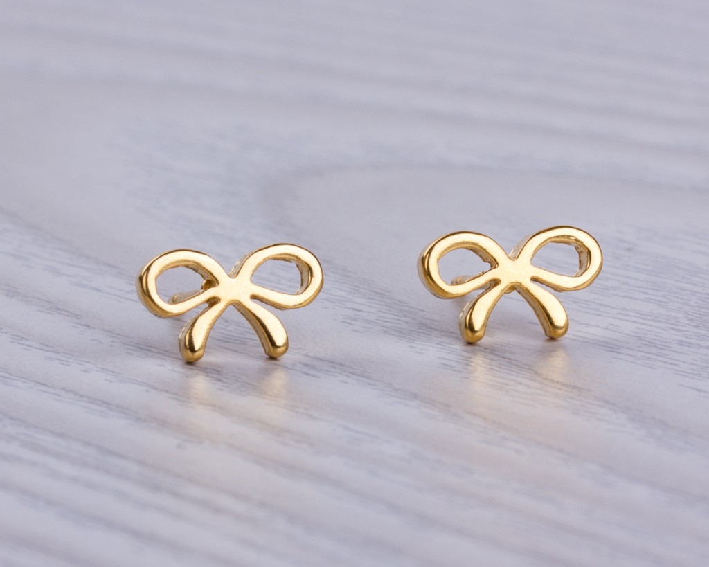 small gold post earrings