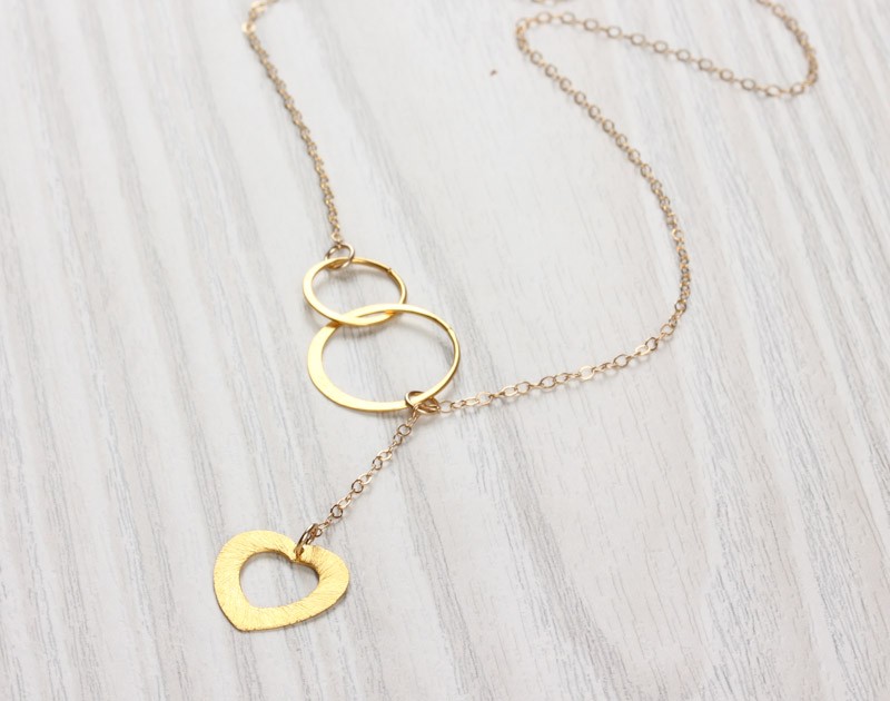 Gold Infinity Necklace • Gold Lariat 