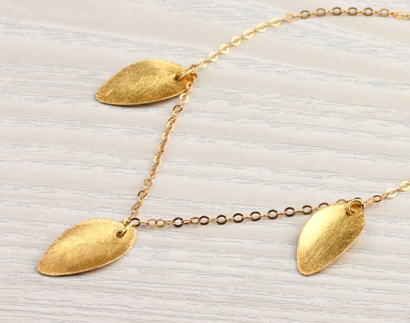 Bridal Necklace / Leaf Necklace Autumn Leaves