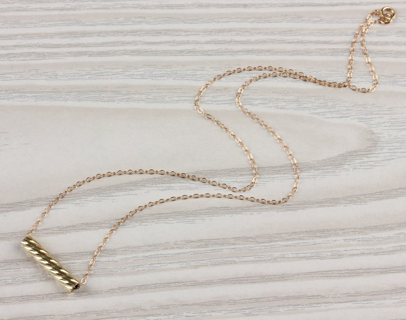 Gold Bar Necklace Simple Bar Necklace Minimalist Bar Necklace