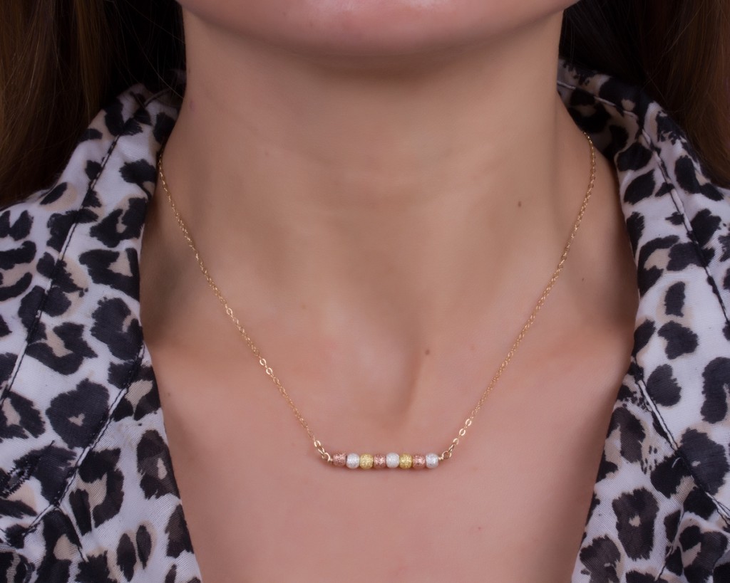 Rose Gold Bead Necklace