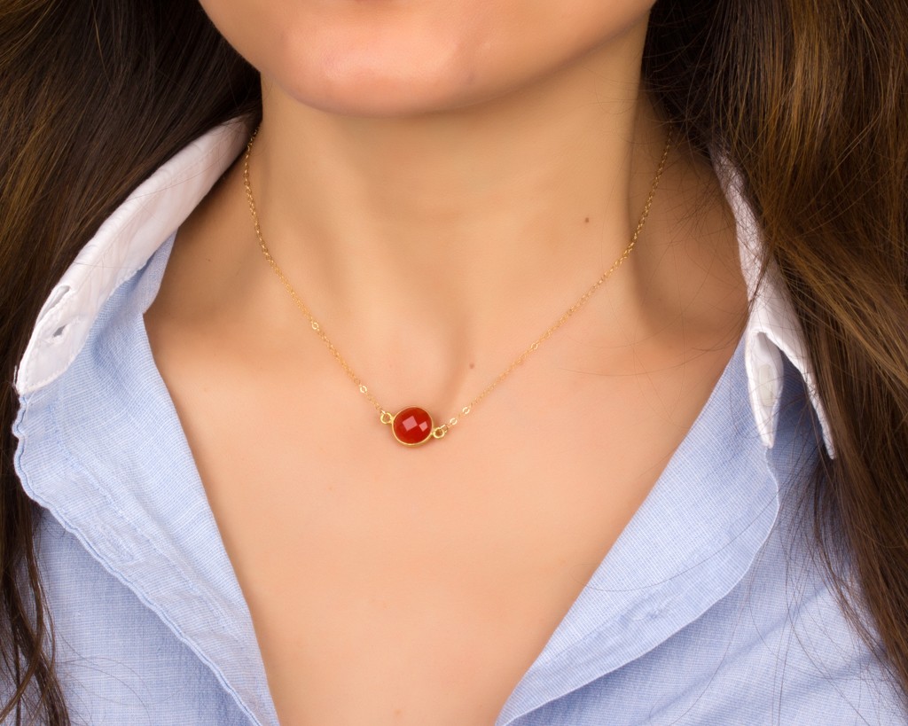 Single stone necklace designs clearance