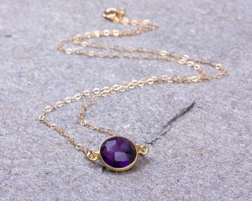 Amethyst Necklace • February Birthstone Necklace