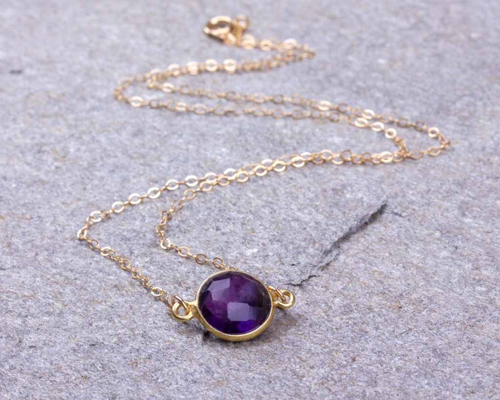February birthstone pendant clearance