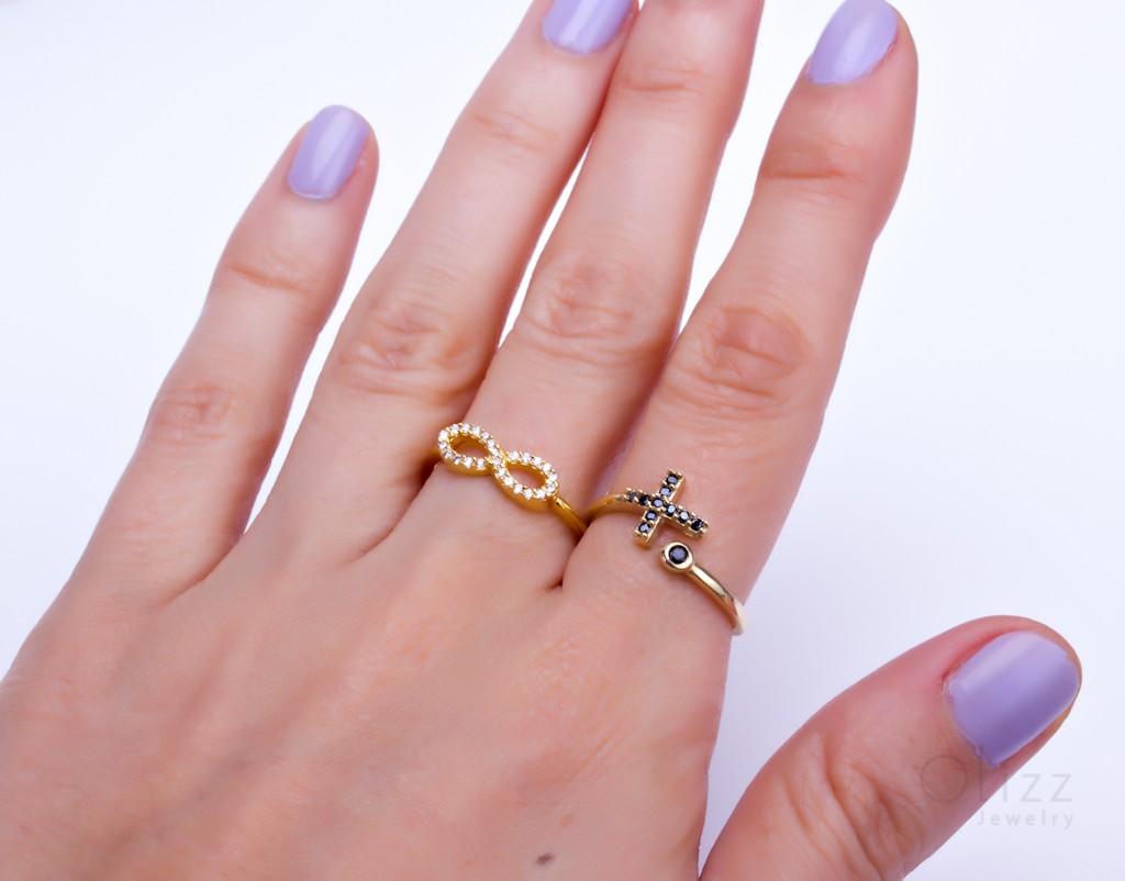 Cross Ring Gold Ring Women