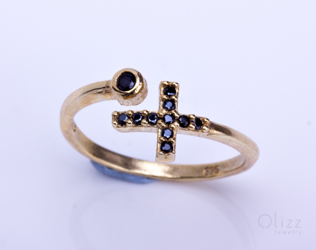 Cross Ring Gold Ring Women