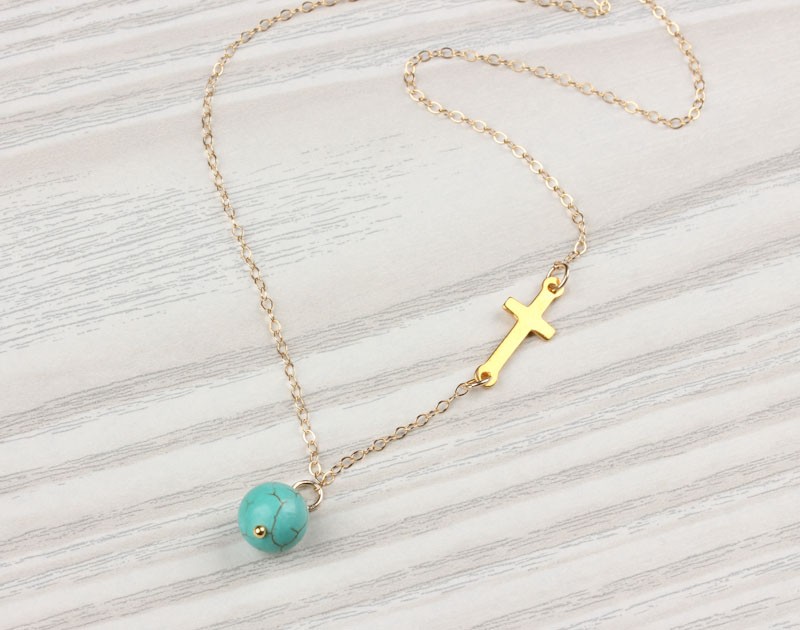 Asymmetrical Necklace / Sideways Cross 
