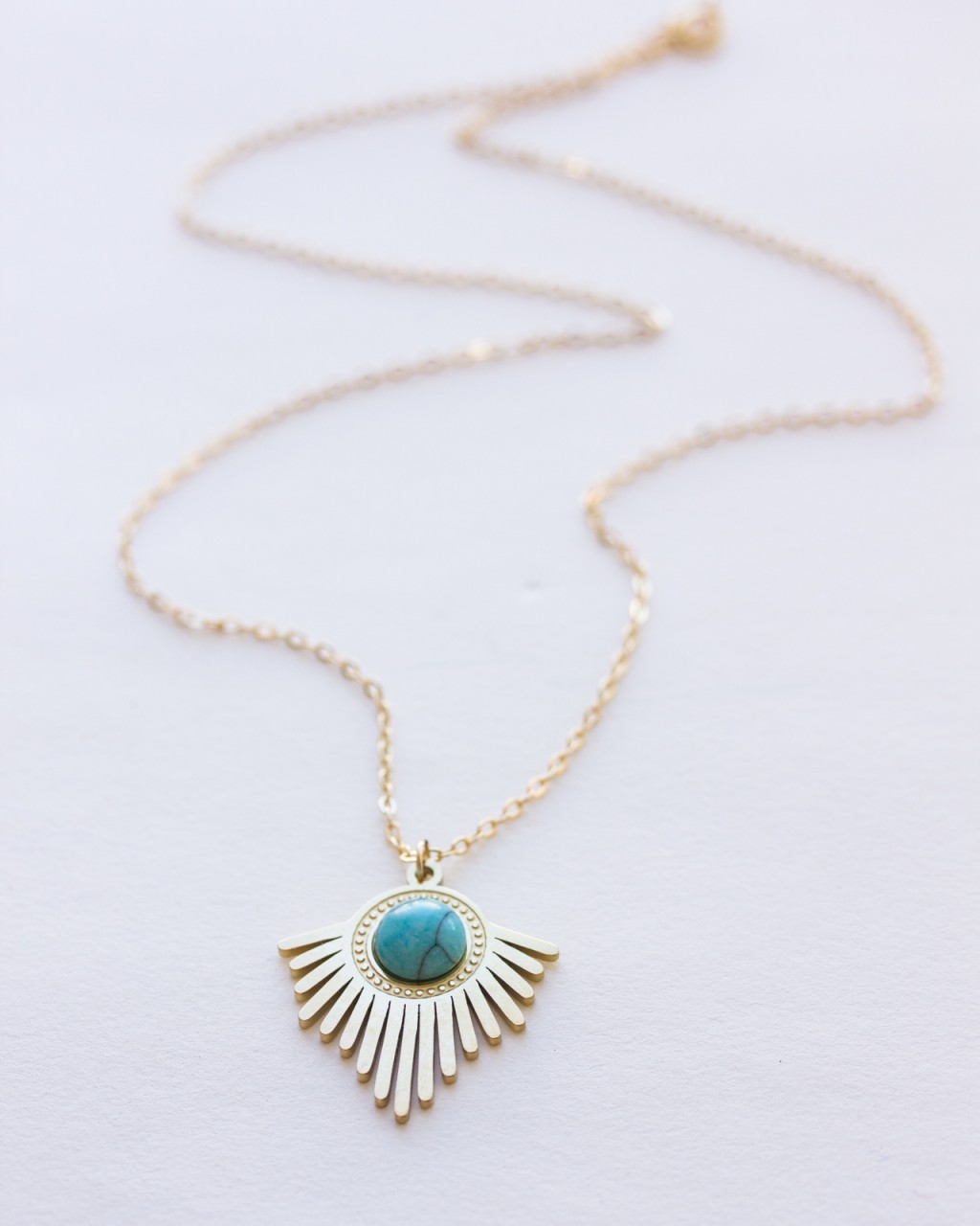 Gold boho necklace Clearance