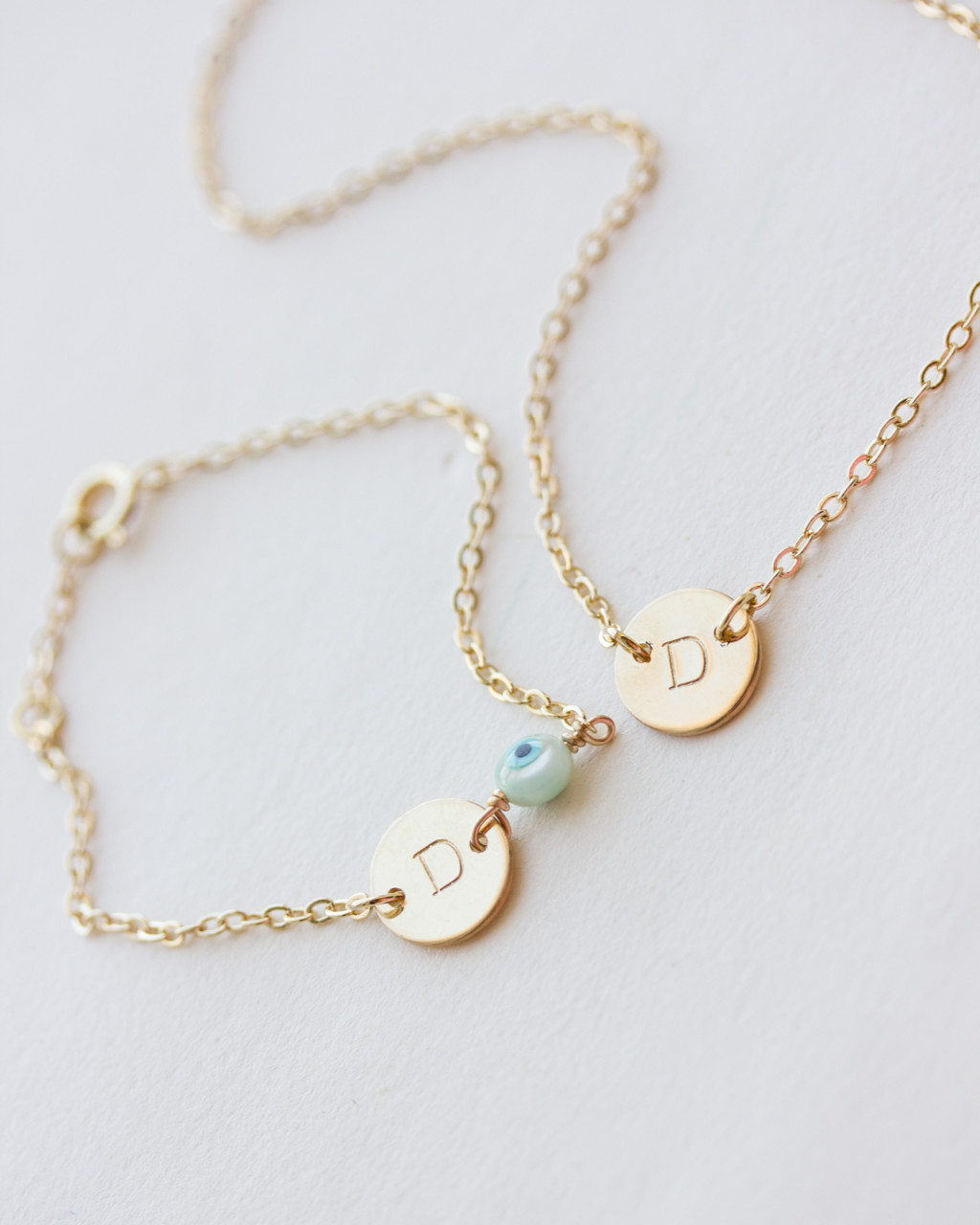Matching necklace top and bracelet