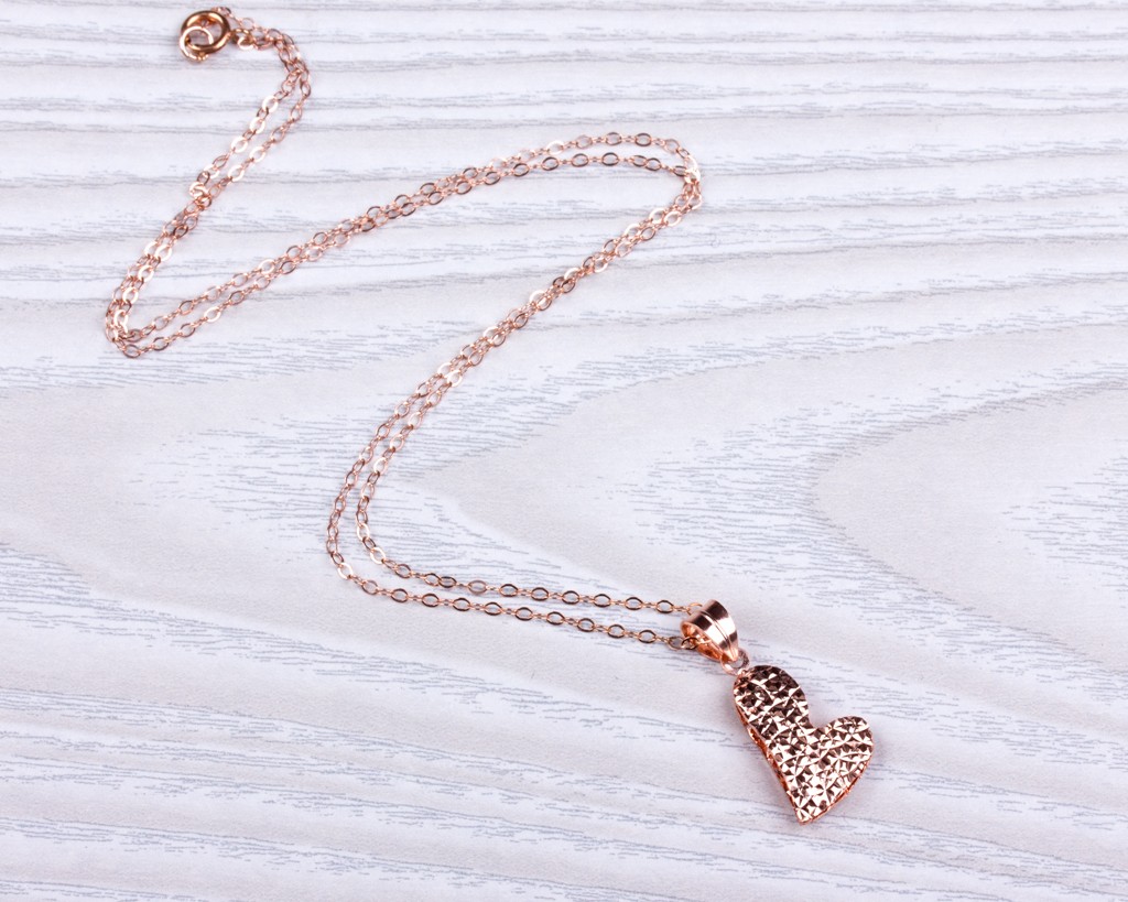 Rose gold valentines deals necklace