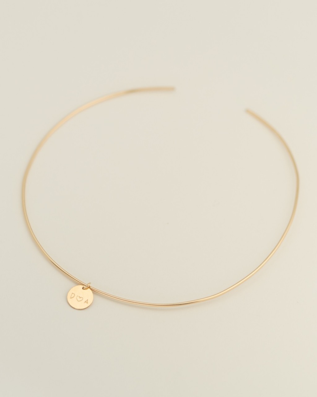 Initial Choker Necklace Collar Necklace