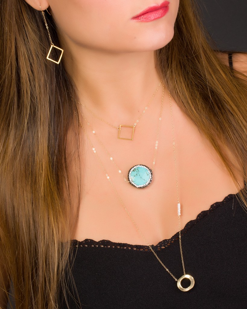Turquoise Stone Necklace - Christmas 