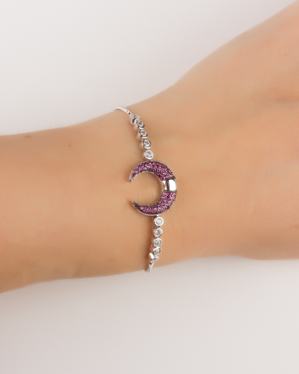 Swarovski crescent moon bracelet top
