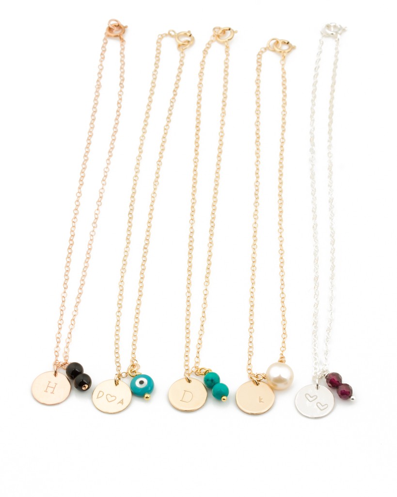 anklet bracelet initial