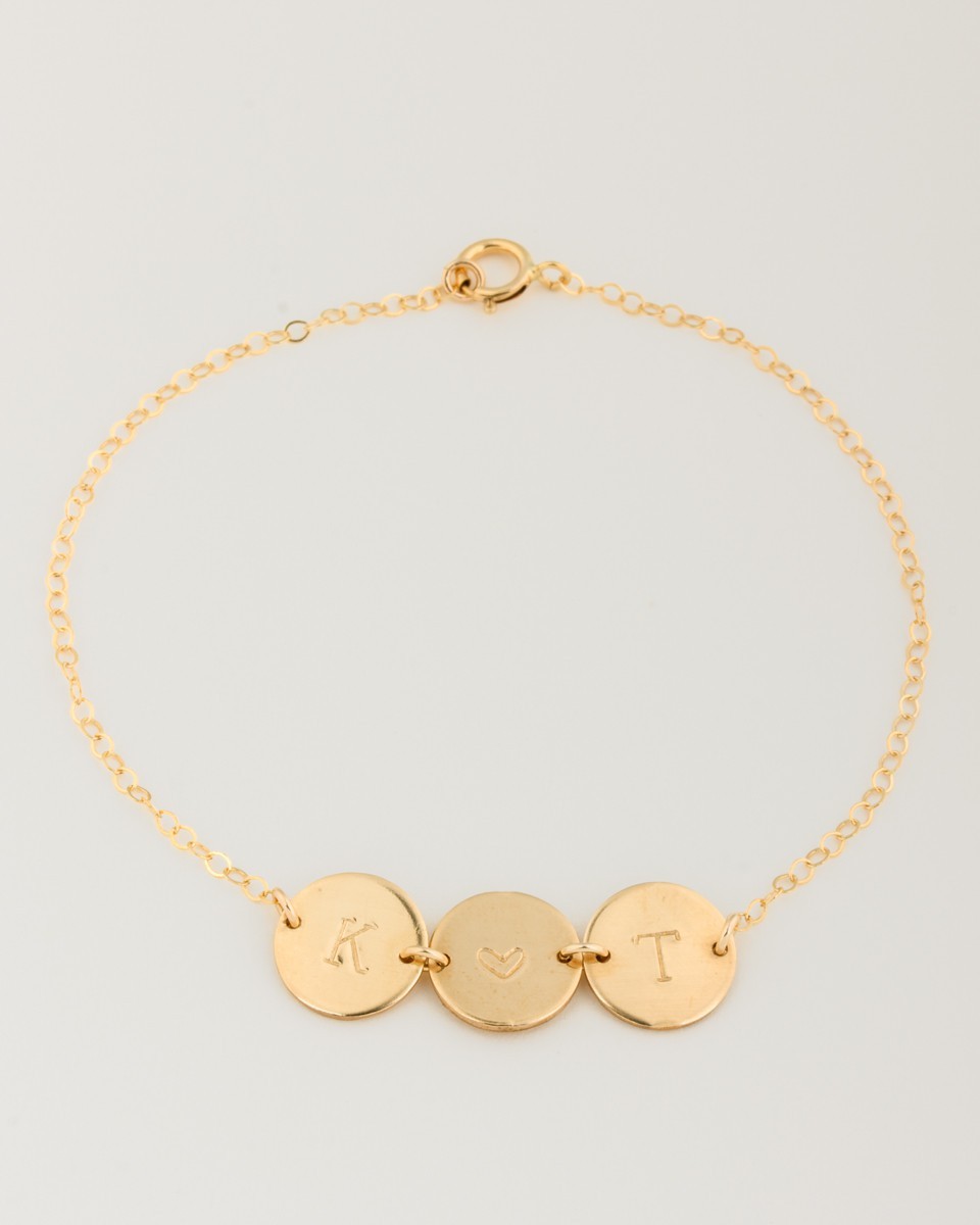 Bracelet with 2024 initials for her