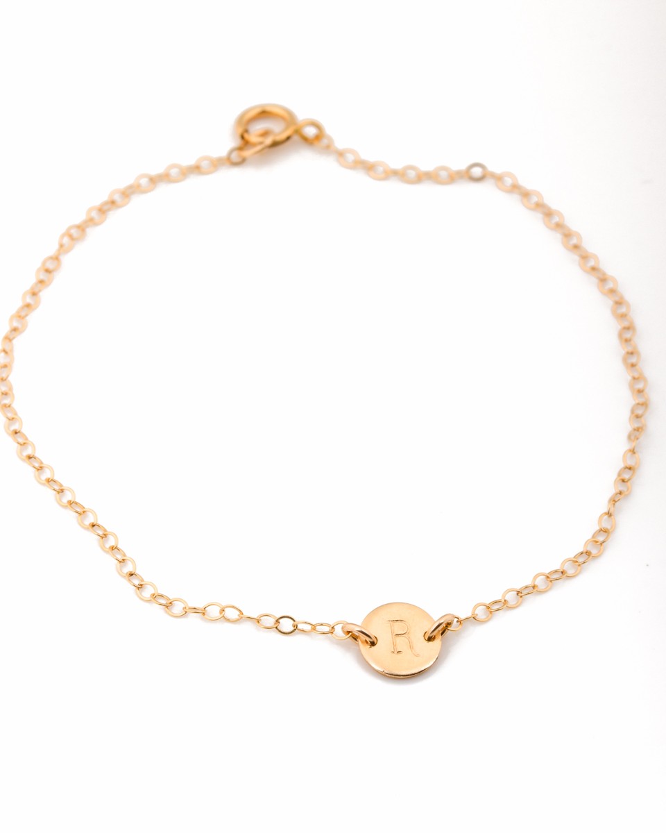 Initial Bracelet • Personalized Bracelet in gold filled