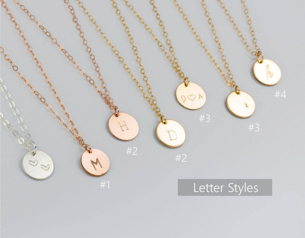 Initial Choker Necklace Collar Necklace