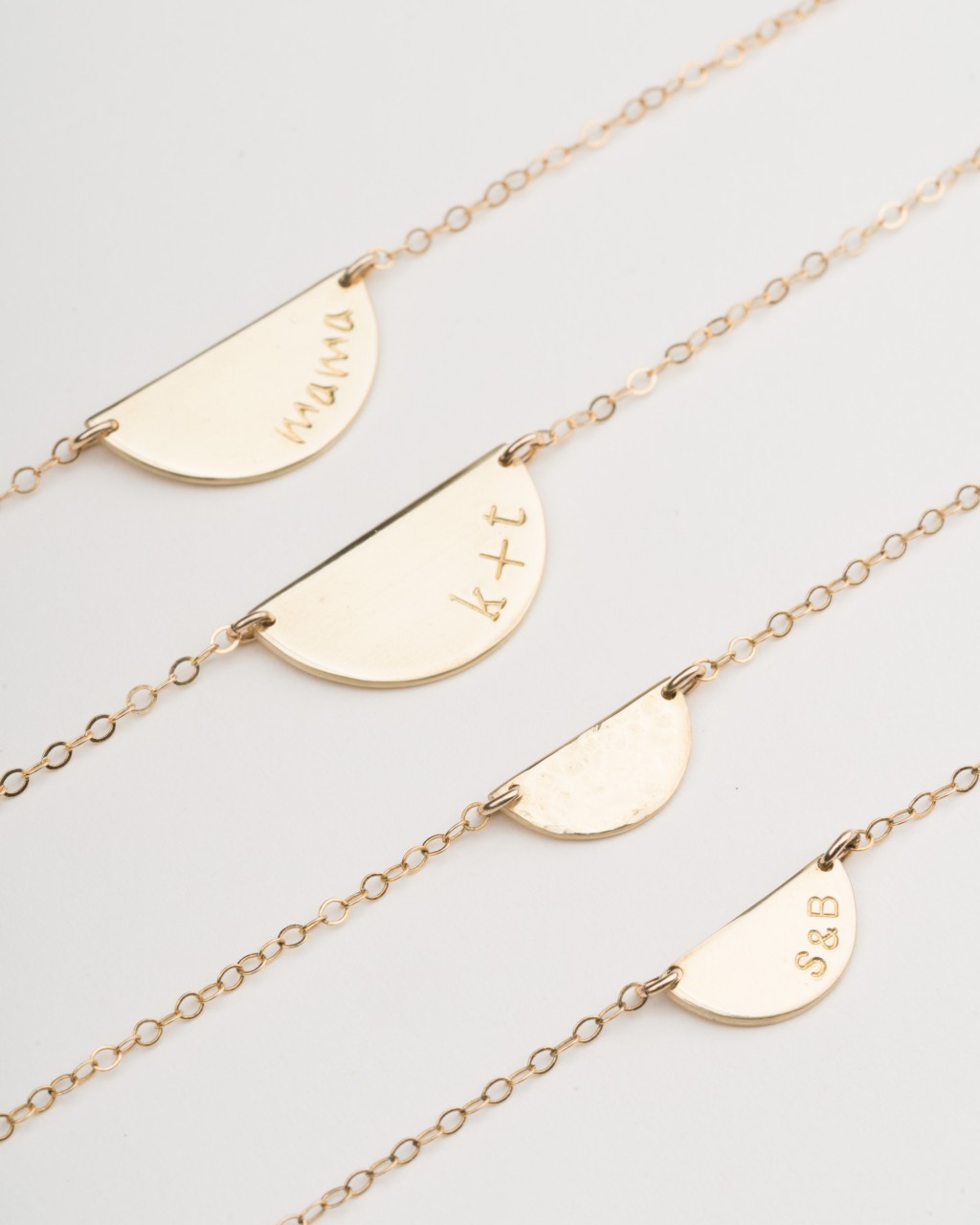 Engraved on sale moon necklace