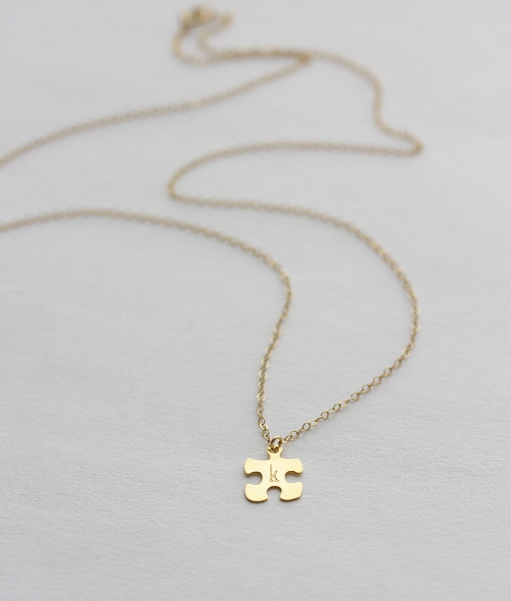 Initial puzzle sales necklace