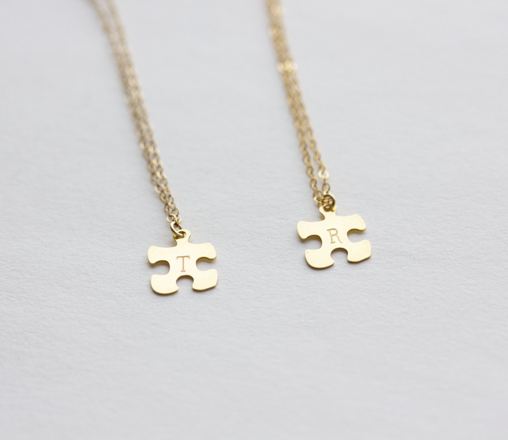 Personalized Puzzle Piece Necklace