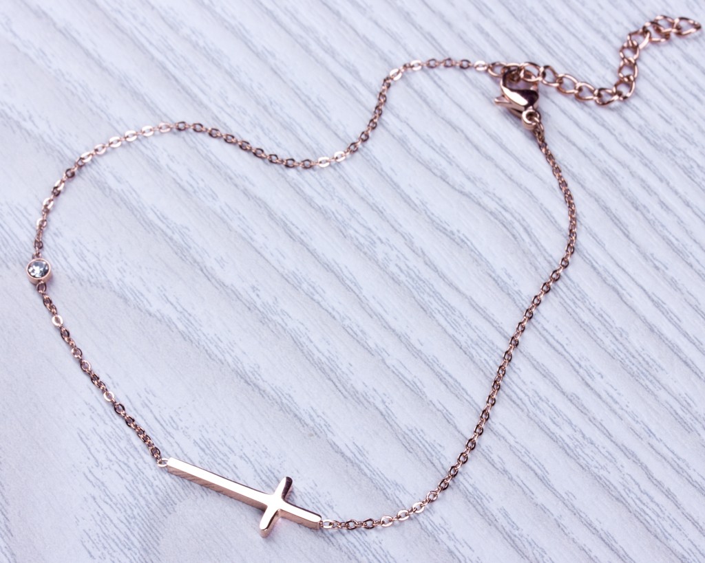 Rose Gold Anklet / Cross Anklet