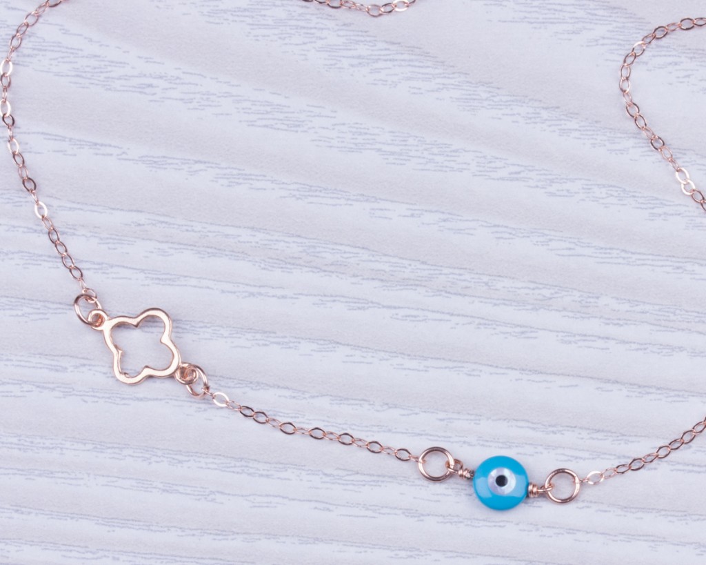 Beautiful Clover Four Necklace Bracelet Ring Earrings Set 925 Silver