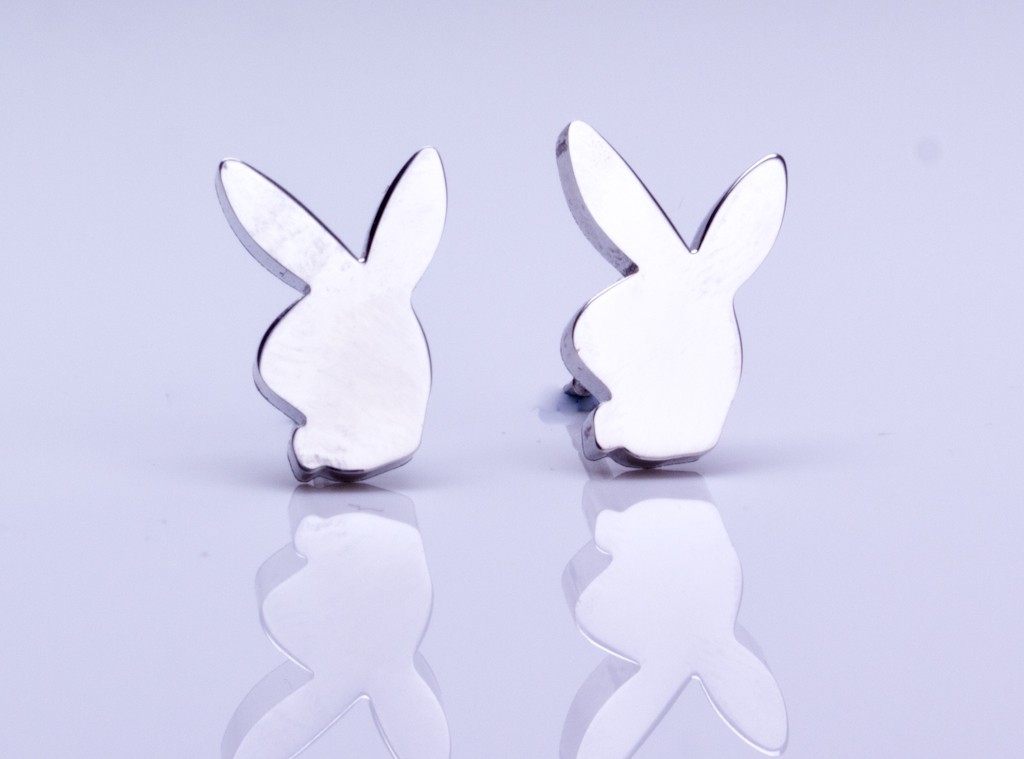 Tiny Bunny Earrings Fashionable Earrings Playboy