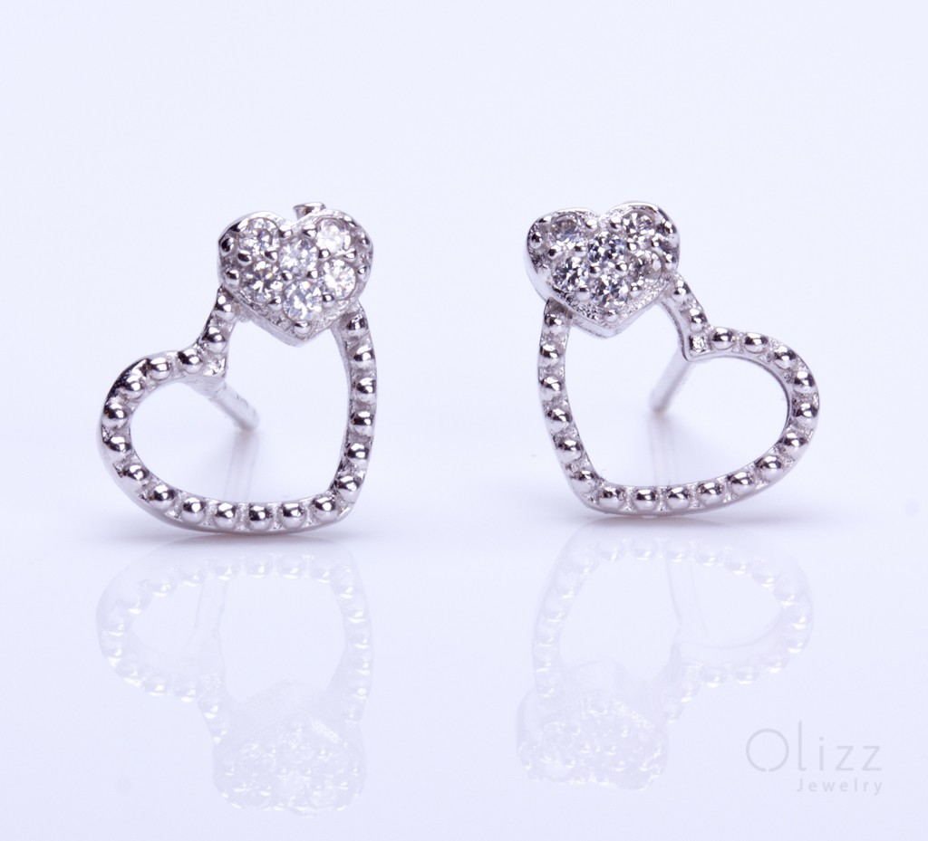 Heart Studs Shaped Earrings Sirios Earrings For Women Sensitive Ears S Wedding