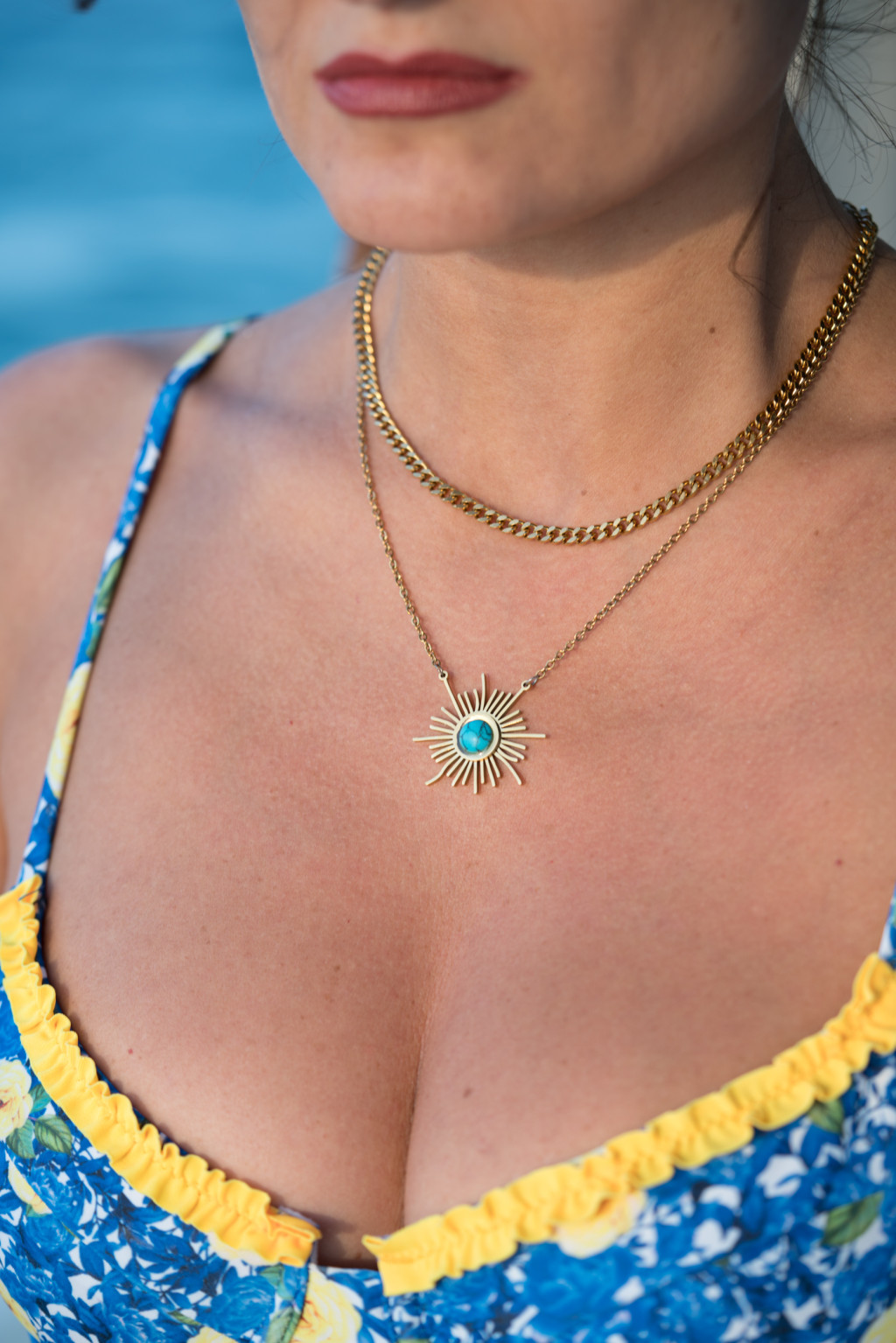 Turquoise sun necklace shop