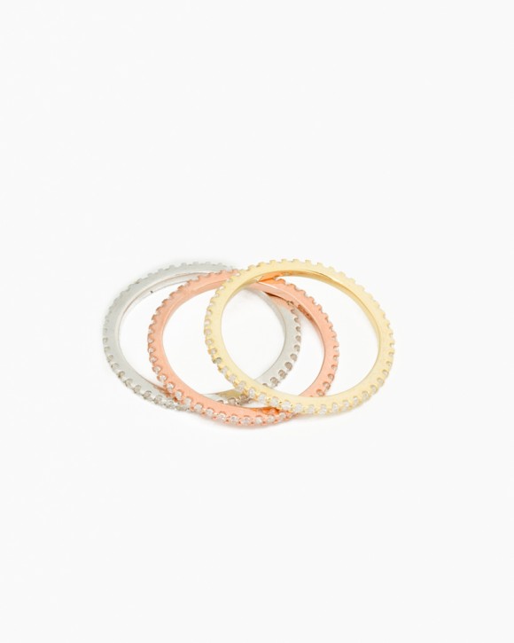 Three Band Ring • CZ Band Rings