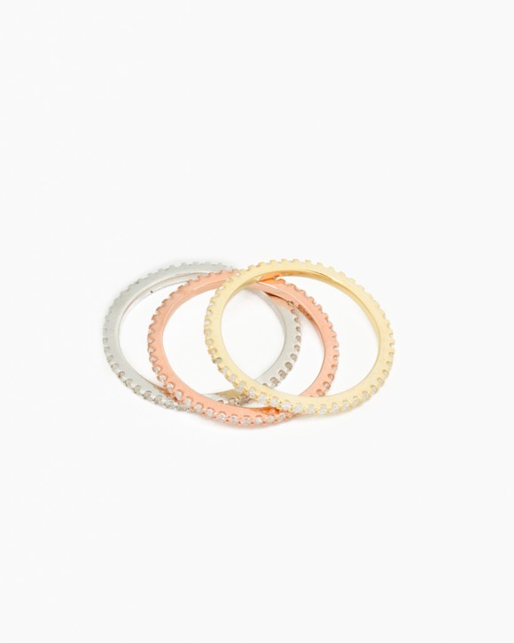 Three Band Ring • CZ Band Rings