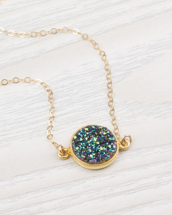 Raw Crystal Necklace - Druzy Necklace