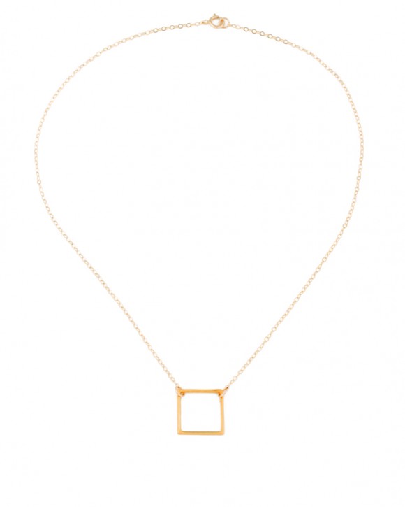 Geometric Necklace • Square Pendant