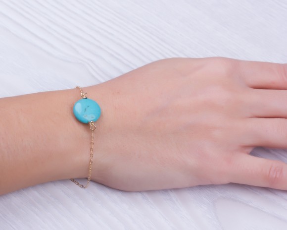 Turquoise bracelet, gold bracelet, bridesmaid bracelet, silver bracelet, everyday bracelet, gemstone bracelet, simple bracelet, "AntiopeVol2