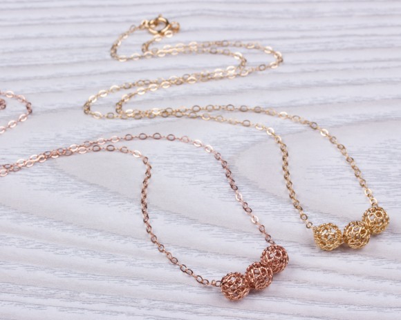 Knot necklace / Layered necklace / Gold Knot necklace / Rose gold Knot necklace / Bridesmaid necklace / Gold Filled Necklace / "Iacchus"
