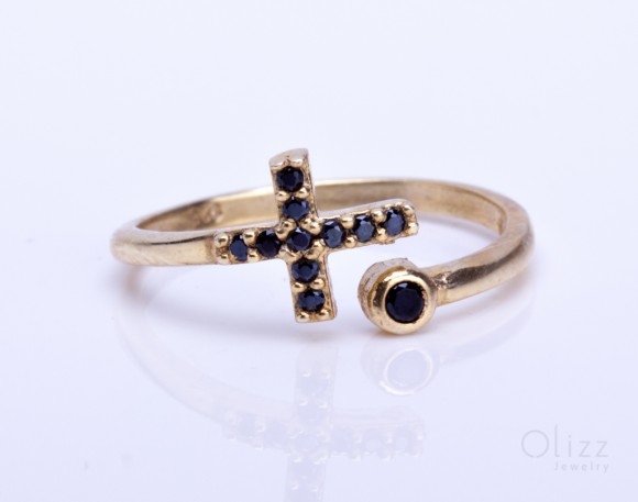 Cross Ring - Gold Ring Women