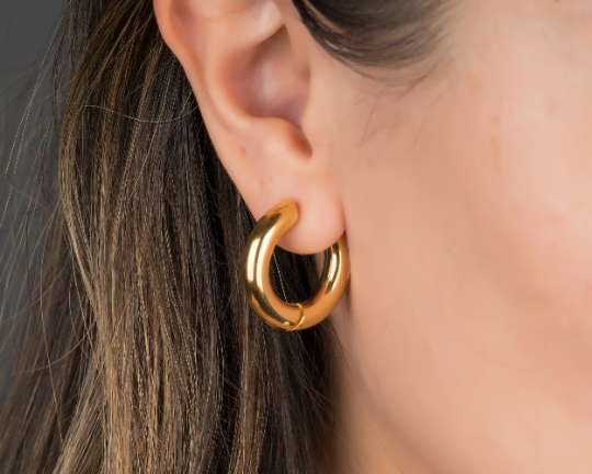 Thick Gold Hoops