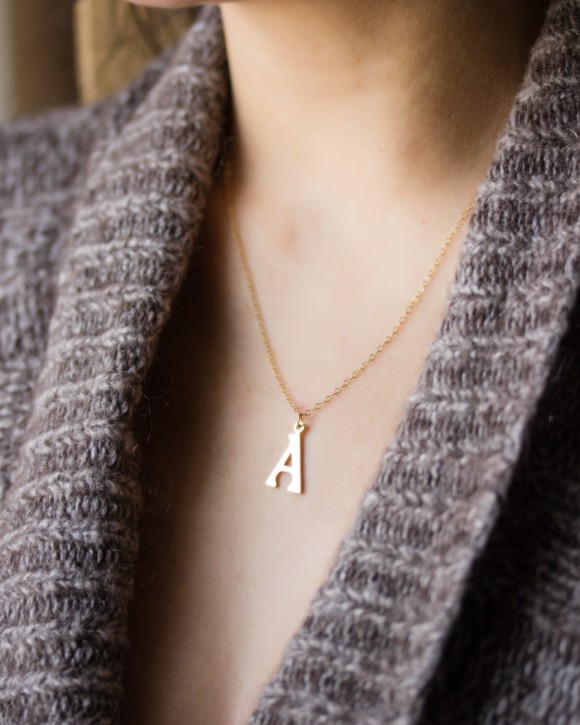 Gold Initial Necklace