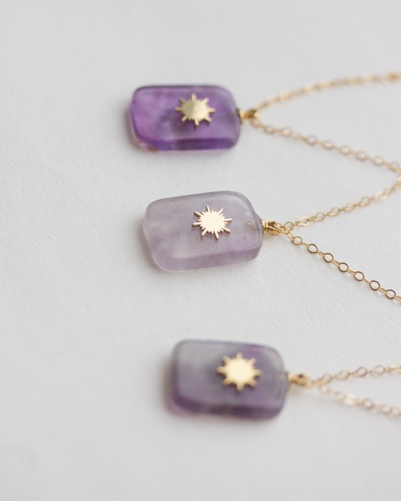 Sun Amethyst Necklace