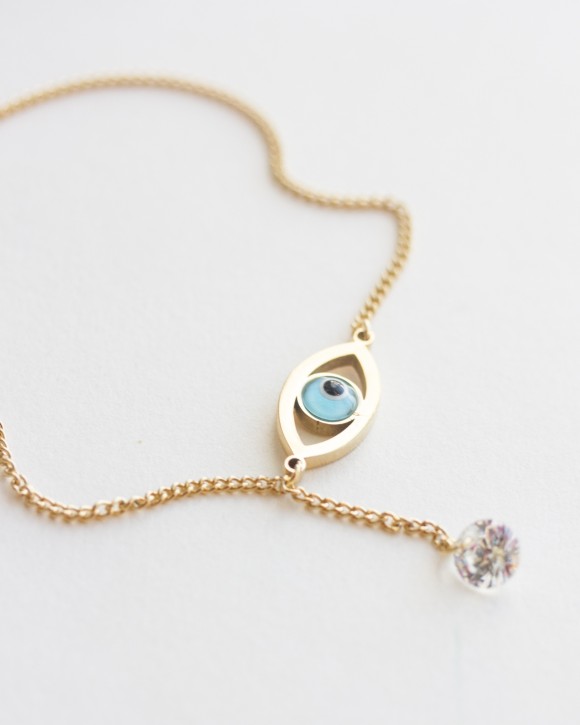 Gold Evil Eye Anklet