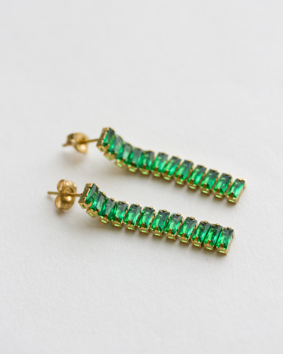 Emerald Crystal Earrings