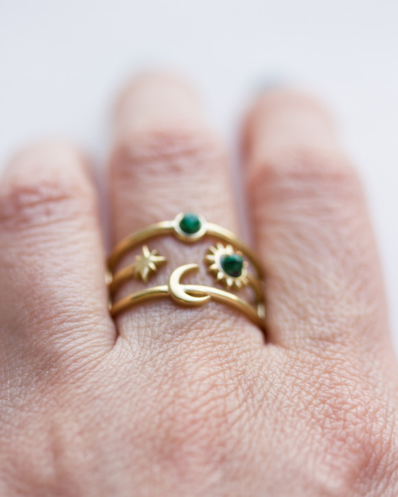 sun moon ring