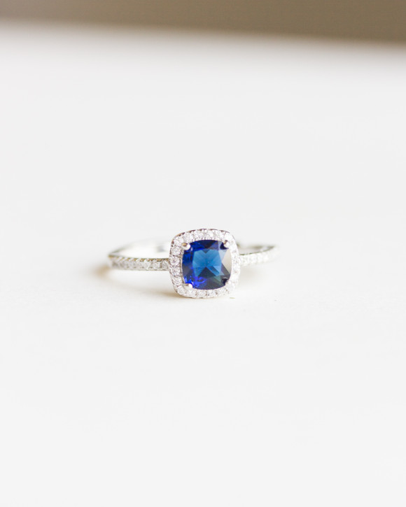 Sterling Silver Sapphire Ring