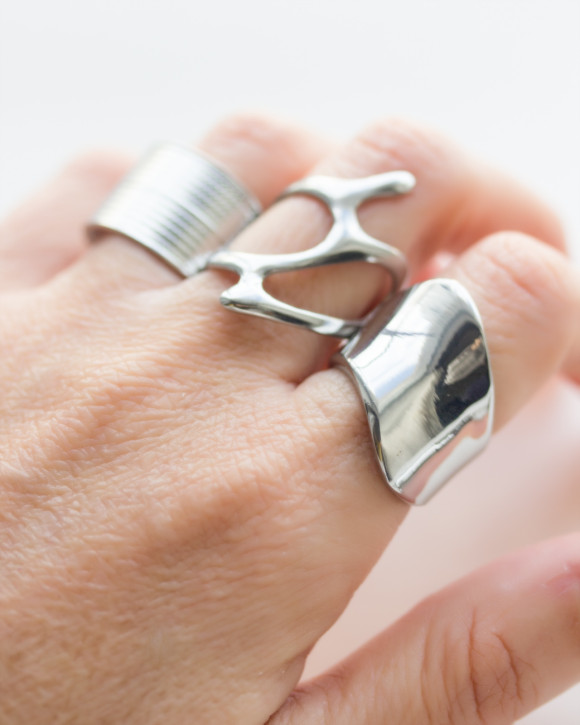Silver Abstract Ring