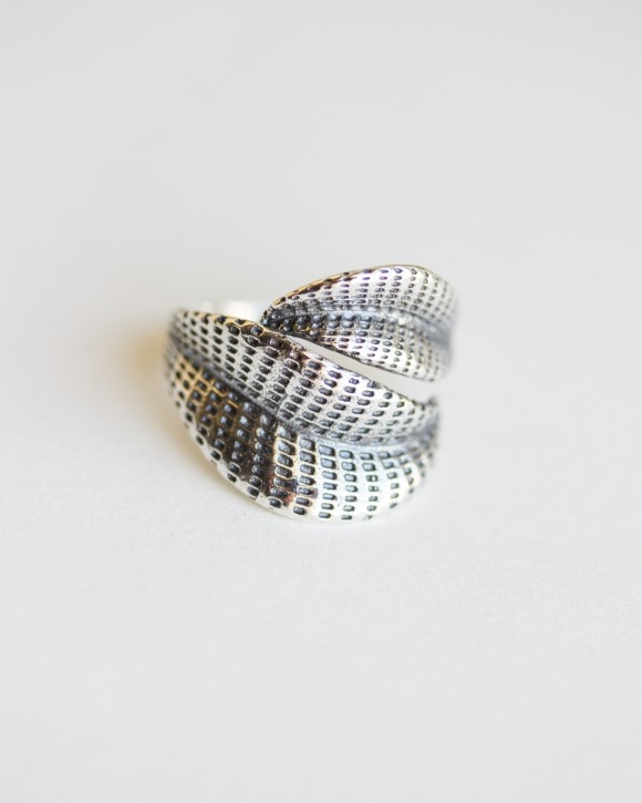 Silver Leaf Ring